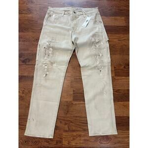 AG Jeans The Ridge Relaxed Carpenter Pant Size 36 NWT Aged Denim Distressed